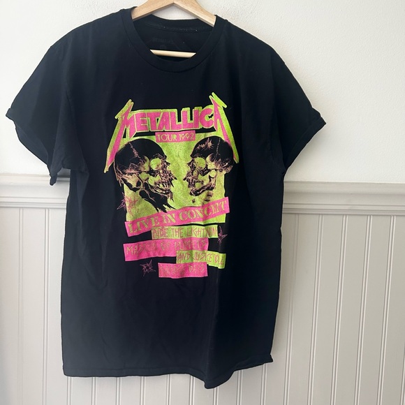 Metallica Large Tour Graphic T-Shirt Band Tee - Picture 1 of 3